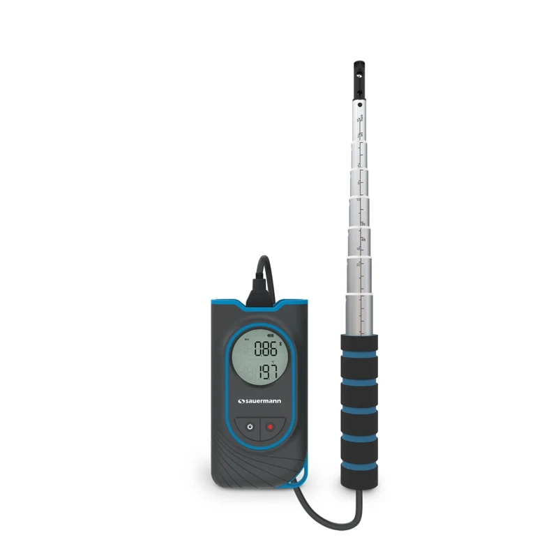 SAUERMANN. Hotwire Thermo-Anemometer Measuring Air Velocity, Air Flow, Temperature 30m/s SI-VH3