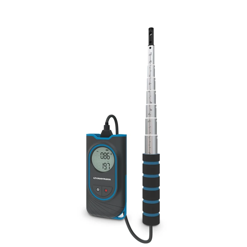 SAUERMANN. Hotwire Thermo-Anemometer Measuring Air Velocity, Air Flow, Temperature 30m/s SI-VH3