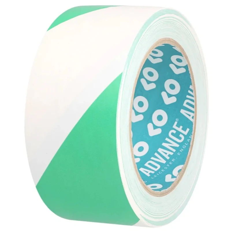 Advance Tapes Green White Polyvinyl Chloride 33 m Hazard Tape 0.14 mm Thickness AT8