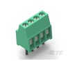 TE Connectivity PCB Terminal Block 7-Contact, 2.54 mm Pitch, Board Mount, Brass Housing, Green, 150V, 10A 282834-7