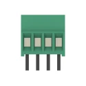 TE Connectivity PCB Terminal Block 7-Contact, 2.54 mm Pitch, Board Mount, Brass Housing, Green, 150V, 10A 282834-7