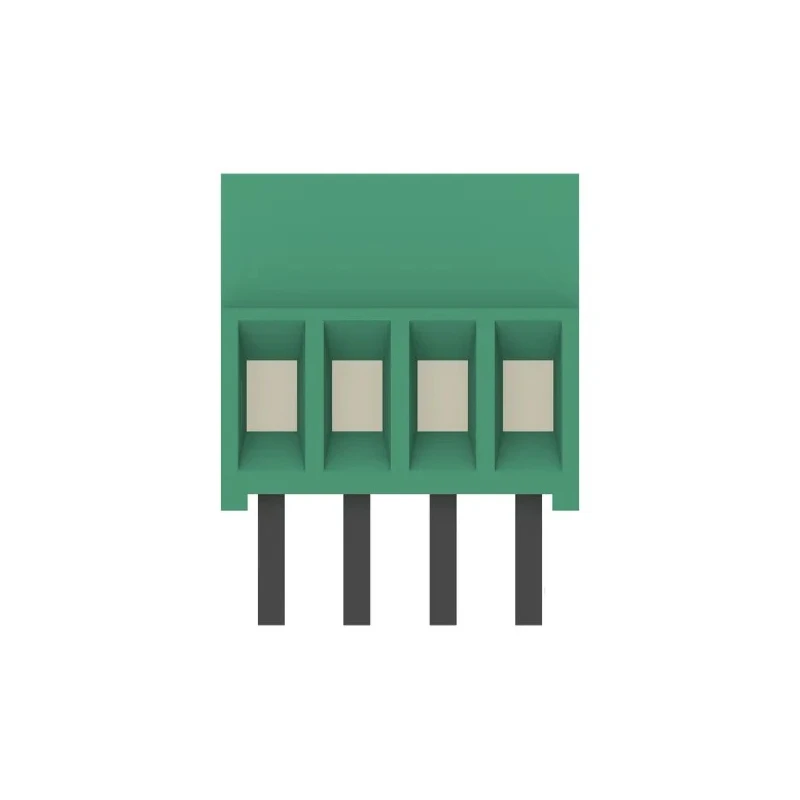 TE Connectivity PCB Terminal Block 7-Contact, 2.54 mm Pitch, Board Mount, Brass Housing, Green, 150V, 10A 282834-7