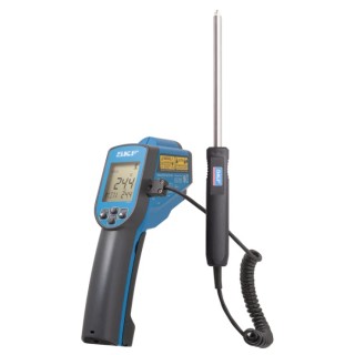 SKF Infrared Thermometer , Temperature Range -64 °C to 1600 °C, 1 °C Accuracy, Adjustable Emissivity, AAA Battery TKTL 31