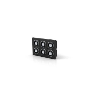 EAO 6 Key Illuminated Plastic Keypad IP67 Rated, Black Housing IP67