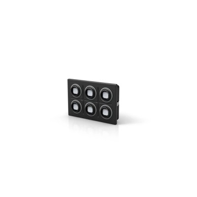 EAO 6 Key Illuminated Plastic Keypad IP67 Rated, Black Housing IP67
