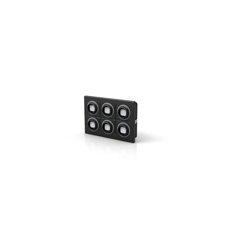EAO 6 Key Illuminated Plastic Keypad IP67 Rated, Black Housing IP67