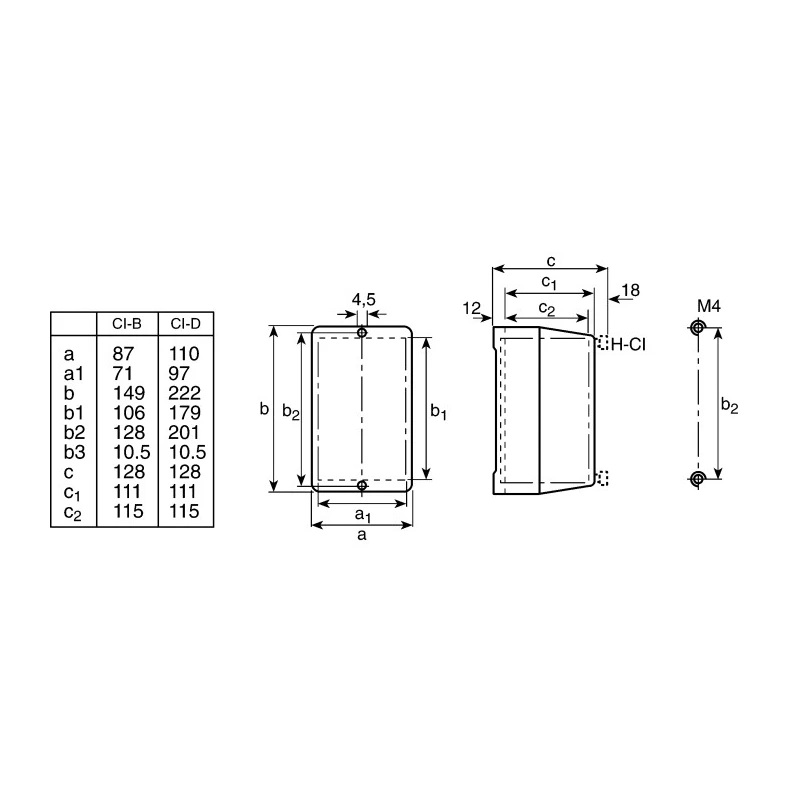Eaton Contactor Mounting Enclosure for use with DIL2AM Series and DIL2M Series CI43E
