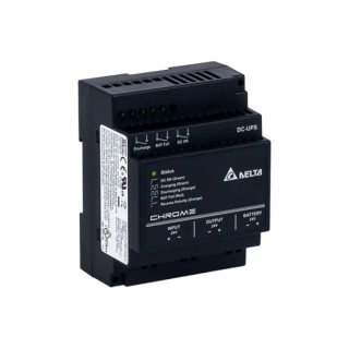 Delta Electronics Chrome DC Uninterruptible Power Supply 24V DC Output, 24-28V DC Input, 240W, 240VA, DIN Rail DRU-24V10ACZ