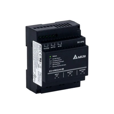 Delta Electronics Chrome DC Uninterruptible Power Supply 24V DC Output, 24-28V DC Input, 240W, 240VA, DIN Rail DRU-24V10ACZ