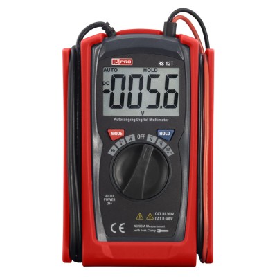 RS PRO Handheld Digital True RMS Multimeter 100 A AC/DC, 600 V AC/DC, Model 241-2777