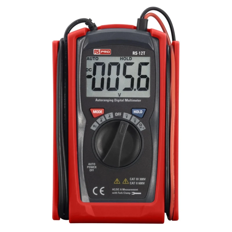 RS PRO Handheld Digital True RMS Multimeter 100 A AC/DC, 600 V AC/DC, Model 241-2777