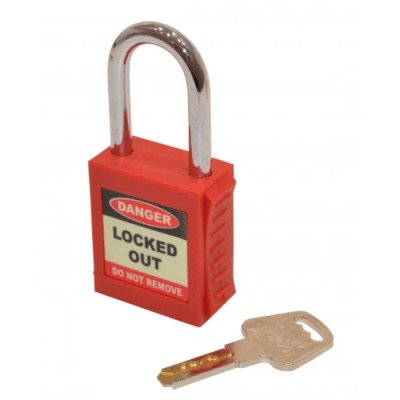 Spectrum Industrial Safety Padlock with Ribbed Nylon Body, Weatherproof, 6 mm Shackle Diameter S2195