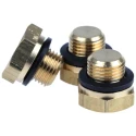 Legris Brass Blanking Plug G Thread Standard 1/8 in, Outside Diameter 28mm 0220 10 00