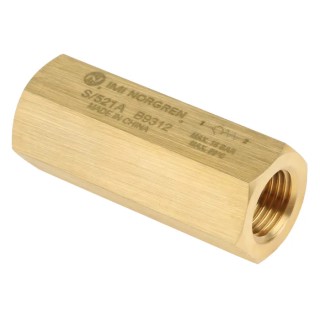 Norgren Pneumatic Non Return Valve Brass, Female Threaded Inlet & Outlet, 16 bar Maximum Operating Pressure S/521