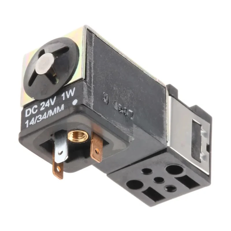 Crouzet Pneumatic Solenoid Valve Push-in Port 4 mm, 3-Port, 3/2 NC & 4/2 Monostable Valve Function, 24V DC, 8 bar 81519032