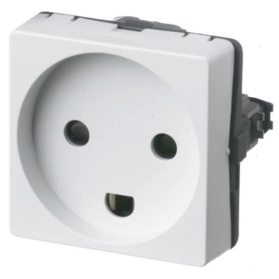 LK 10A White 1 Gang Plug Socket Indoor Type K 501D6011