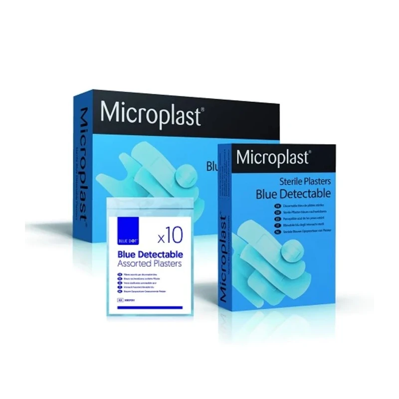Crest Medical Blue Detectable Plaster Strips with Hydrogenated Hydrocarbon Resin, 70% Viscose and Polyurethane Coated C2373