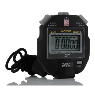 RS PRO Black Digital Pocket Stopwatch Waterproof Plastic Case Battery CR2032 23h 59min 59s 241-3114