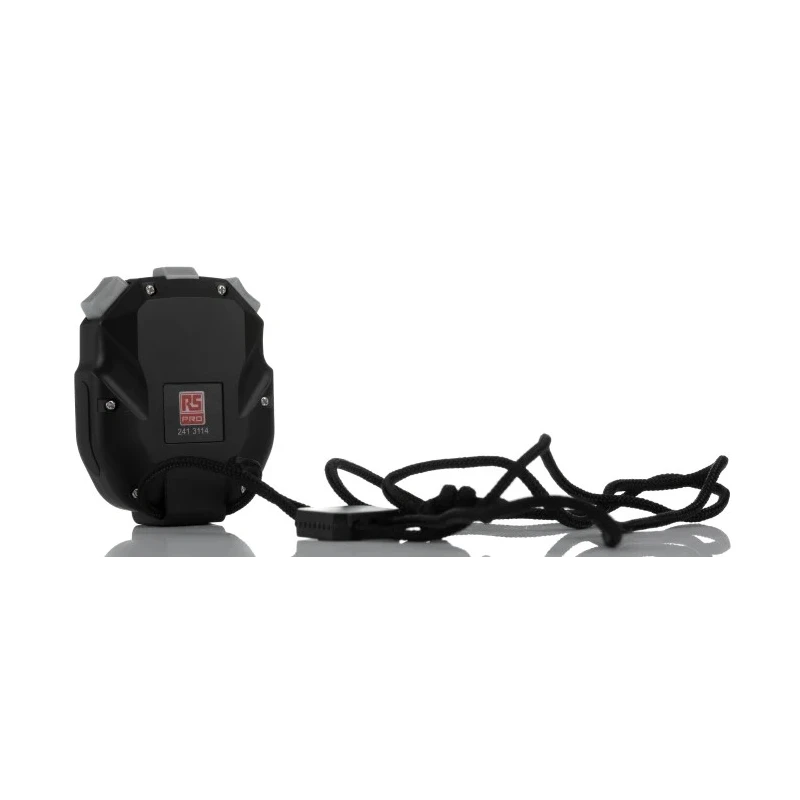 RS PRO Black Digital Pocket Stopwatch Waterproof Plastic Case Battery CR2032 23h 59min 59s 241-3114