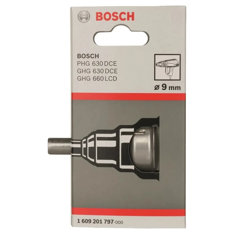 Bosch Heat Gun Nozzle, 600 °C Maximum Operating Temperature, 9 mm Diameter, Cordless 1609201797