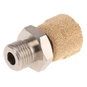 Legris Sintered Bronze, Brass Pneumatic Silencer 12 bar Threaded G 0672 724-936