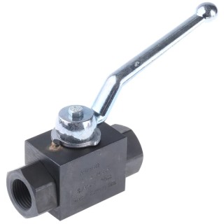 Parker Phosphate Steel Hydraulic Ball Valve Lever Operation 1/2 in Port Size 500 bar Pressure KH1/2CFX