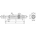 SMC Pneumatic Shock Absorber RB2725, M27 x 1.5 Thread Size, 99 mm Body Length, 124 mm Overall Length RB2725