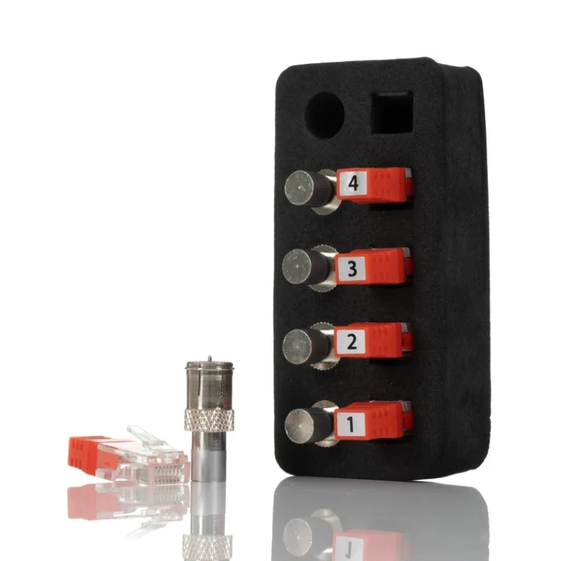 RS PRO Network Cable Tester RJ12, RJ45, RJ11, Cat3 to Cat7a, Battery Powered RSVDV-100