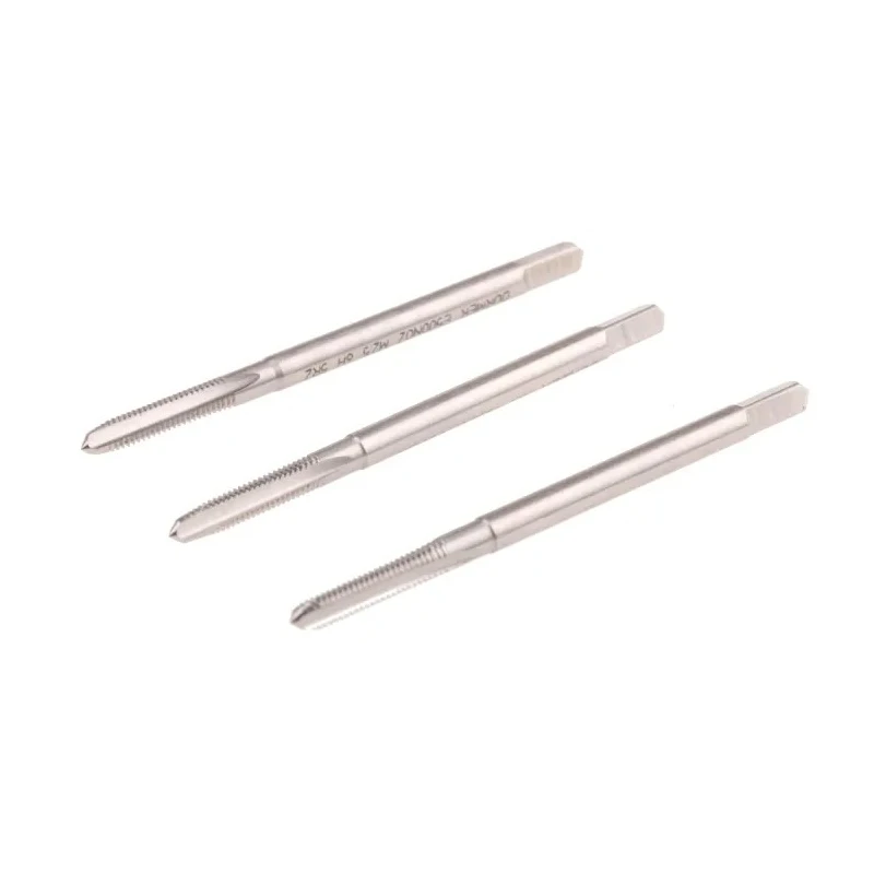 Dormer High-Speed Steel Machine Tap Set M2.5 Thread Size Straight Flute 3 Piece E500M2.5NO6