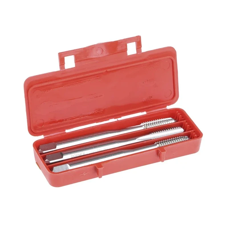 Dormer Tap Set M6 Thread Metric Standard Hand Tap, HSS Material, 3 Pieces, 66mm Overall Length E500M6NO6