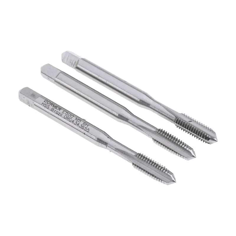 Dormer Tap Set M5 Thread Machine Tap HSS Straight Flute Right Hand ISO 529 E500M5NO6
