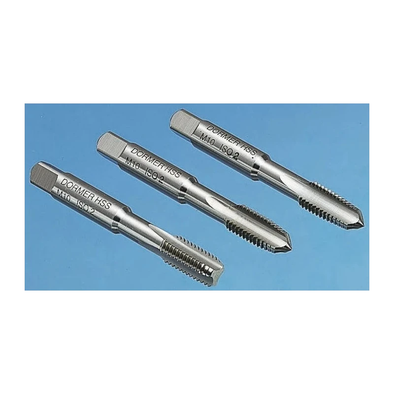 Dormer HSS Straight Flute Tap Set 4 UNC Thread, Bright Finish, 3 Pieces E5154-40NO6