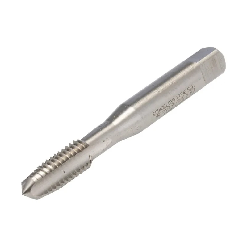 Dormer Tap Set, High-Speed Steel (HSS), 3/8 UNC Thread, Straight Flute, Bright Finish, ISO 529 Standard E5153/8NO6