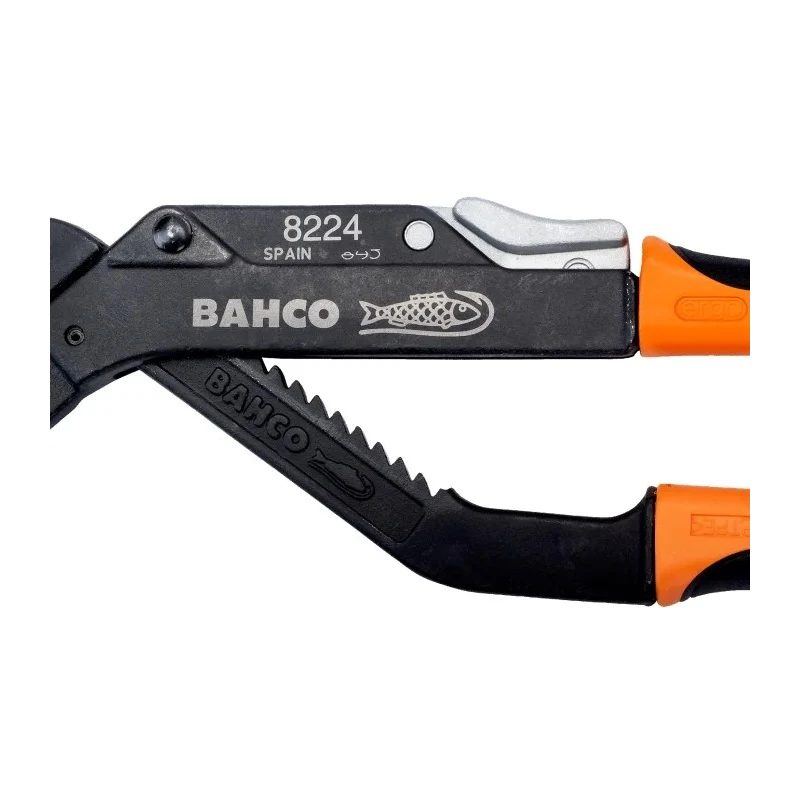 Bahco Professional Water Pump Plier, Steel, Black Finish, 250mm Length, 41.85mm Jaw, Slip Joint 8224 IP