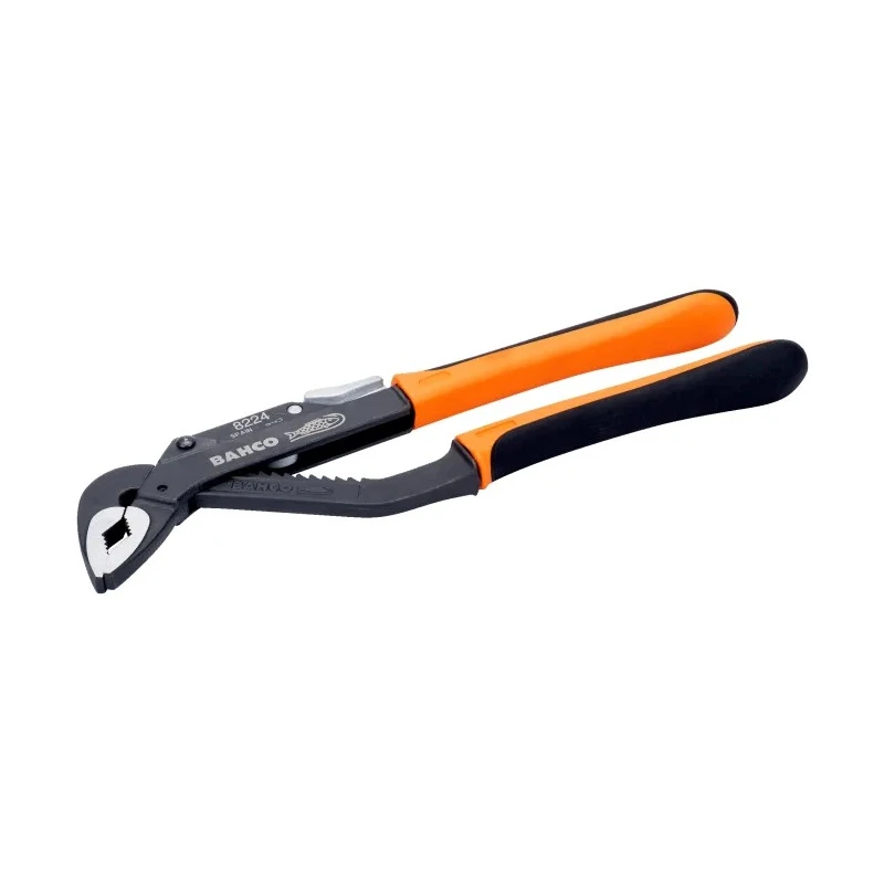 Bahco Professional Water Pump Plier, Steel, Black Finish, 250mm Length, 41.85mm Jaw, Slip Joint 8224 IP