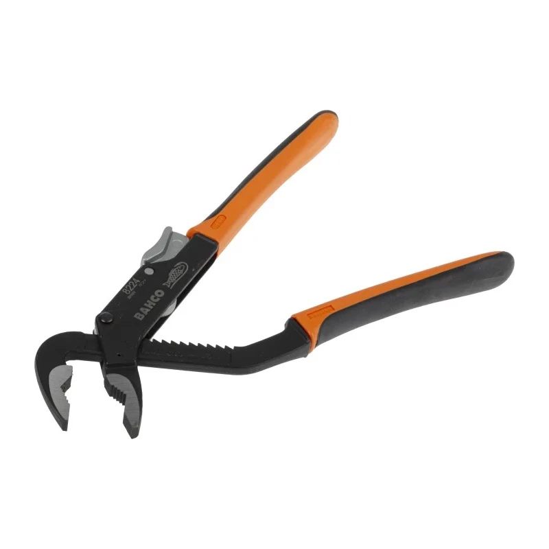 Bahco Professional Water Pump Plier, Steel, Black Finish, 250mm Length, 41.85mm Jaw, Slip Joint 8224 IP