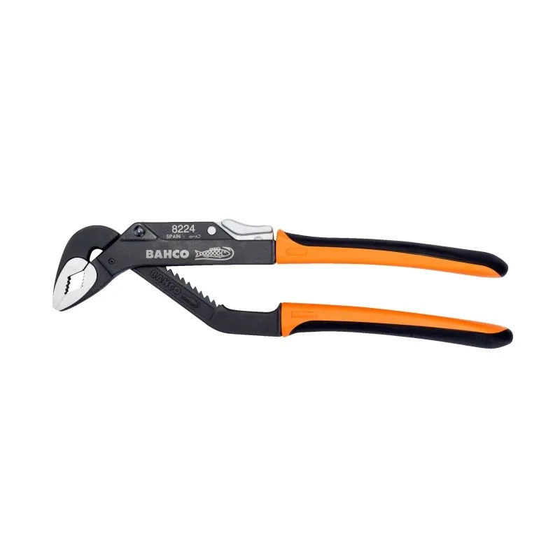 Bahco Professional Water Pump Plier, Steel, Black Finish, 250mm Length, 41.85mm Jaw, Slip Joint 8224 IP