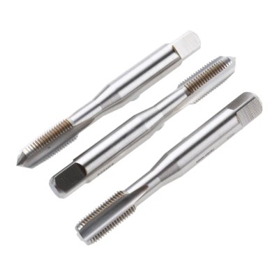 Dormer Hand Tap Set 3 Pieces 3/8 UNF Thread, UNF Standard, Straight Flute, HSS Bright Finish E5243/8NO6