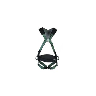 MSA Safety Standard Size Safety Harness 140 kg Weight Capacity Polyester Material Green Color Bayonet Buckles 10206055