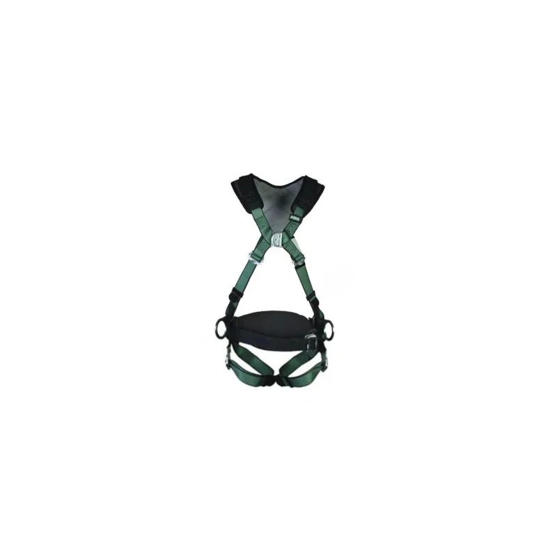 MSA Safety Standard Size Safety Harness 140 kg Weight Capacity Polyester Material Green Color Bayonet Buckles 10206055