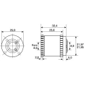 Huco Friction Clutch 8mm Bore 132 Ncm Torque Rating In-Line Mount 1000rpm 32.4mm Length 279.25.28