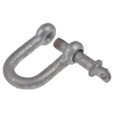 RS PRO Zinc Plated Steel D-Shackle with Screw Pin 6mm Diameter 13.5mm Jaw Width 750-648