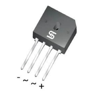 Taiwan Semiconductor Bridge Rectifier, 1000 V, 220 A, 4-Pin Quad GBU1507