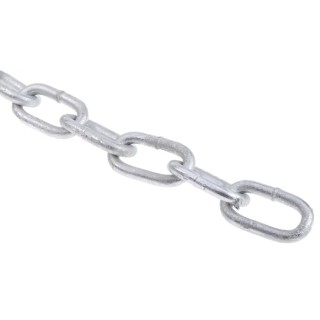 RS PRO Galvanised Steel Chain Link, 10 m Length, 38 mm Link Length, 7 mm Link Diameter, 200 kg Load Capacity 750-480