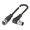 BALLUFF Sensor Actuator Cable Female 4-Way Straight to Male 4-Way M12, Polyurethane Jacket, 3m BCC039Z