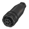 BALLUFF Circular Connector, 5 Contacts, Cable Mount, 7/8 Inch Connector, Socket Female, IP67, Threaded, 9A, 600V 