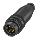 BALLUFF Circular Connector 5 Contacts Cable 7/8 in Connector Plug Male IP67 