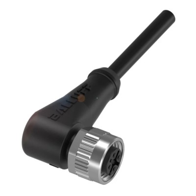 BALLUFF Sensor Actuator Cable Female 4-Way Right Angle to Male 4-Way Unterminated, Polyurethane Jacket, 10 m BCC08FA