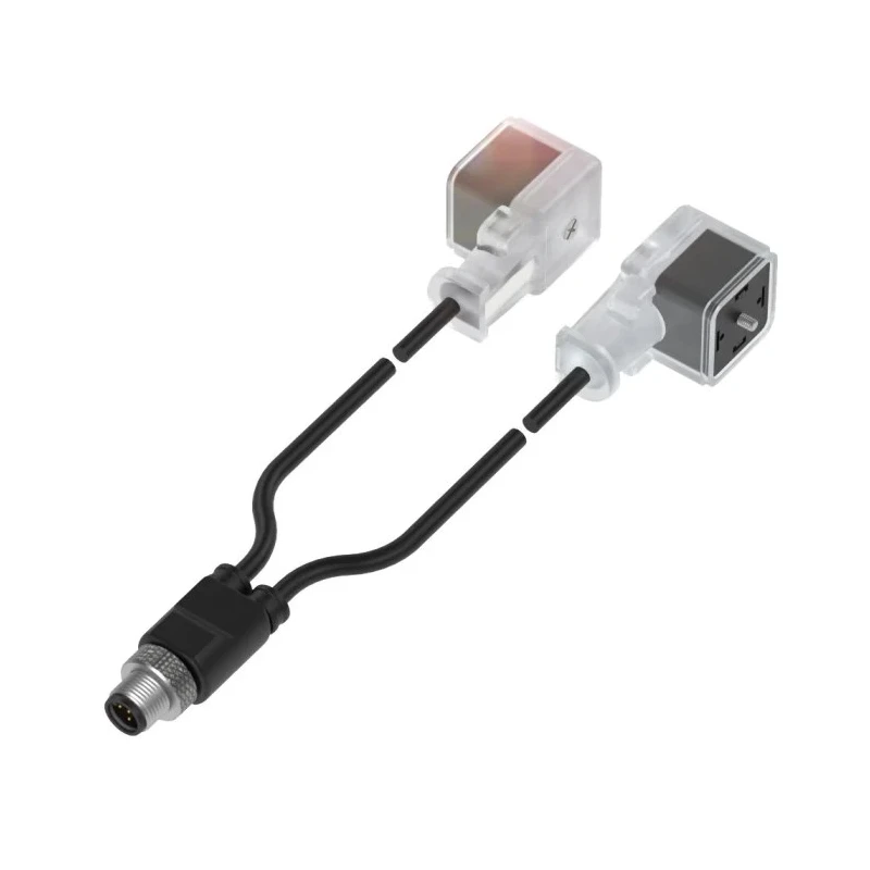 BALLUFF 5 Way M12 Male Industrial Automation Cable Assembly 24V AC PUR Jacket 0.5 m BCC0F82
