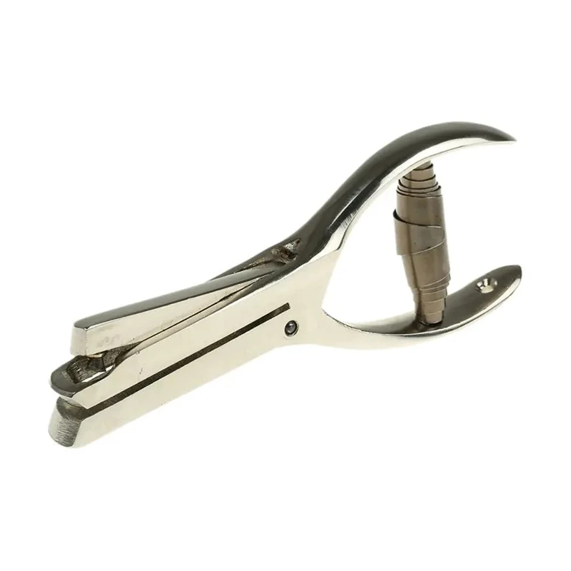 Idento Manual Hole Punch with 1 Triangle Hole, Depth 50 mm, Nickel Plated LZ 50